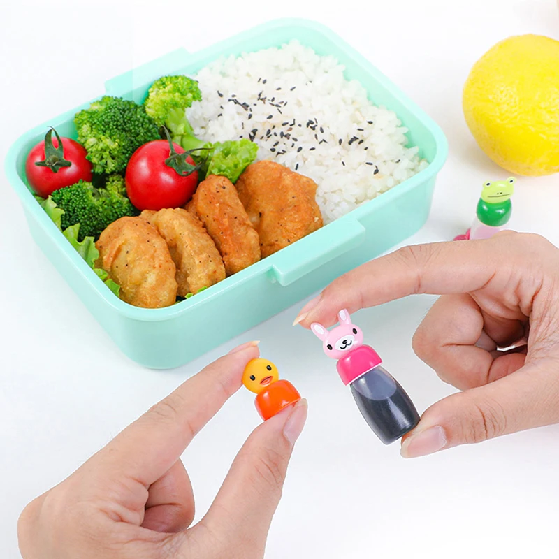 1/4Pcs English Circular Sauce Bottle Mini Bento Box Sauce Box