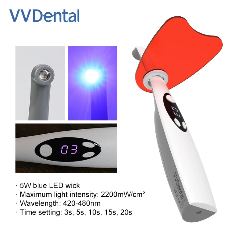 High-Performance Wireless LED Dental Curing Light with Dual Modes
