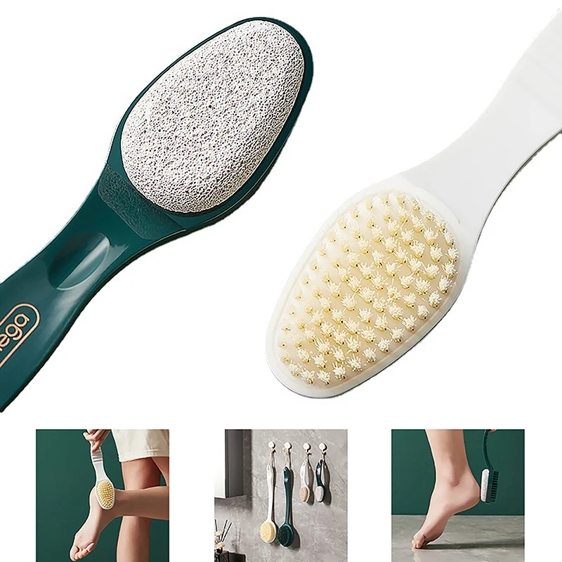 Handle Pumice Stone Foot Brush Scrubber Feet Exfoliating Dead Skin Remover  Natural Bristle Massage Brush Pedicure Tool - AliExpress
