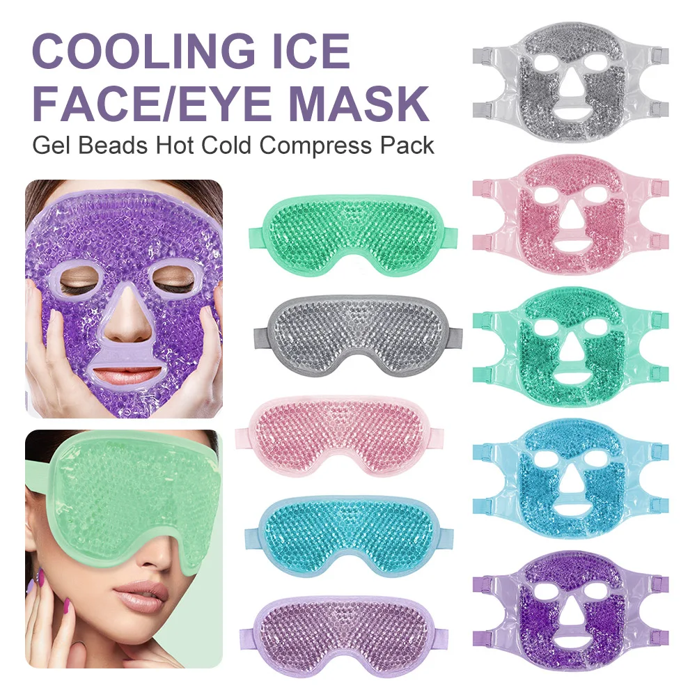 Masque rafraîchissant pour les yeux Gel Ice Hood, bandeau à compresse  chaude et froide pour les maux de tête, spécifications : double couche  (bleu)
