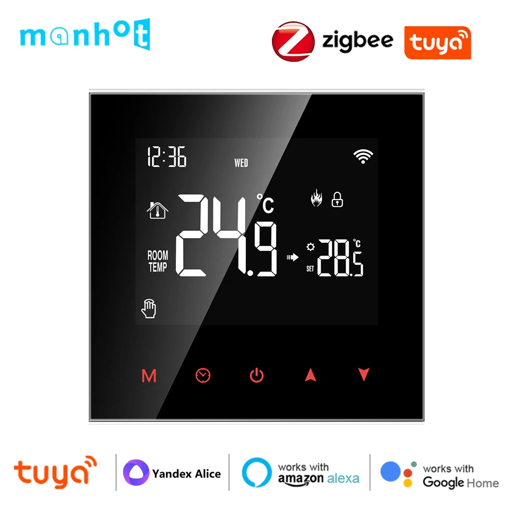 Tuya Zigbee 3.0 Thermostat Room Temperature Controller Water/electric