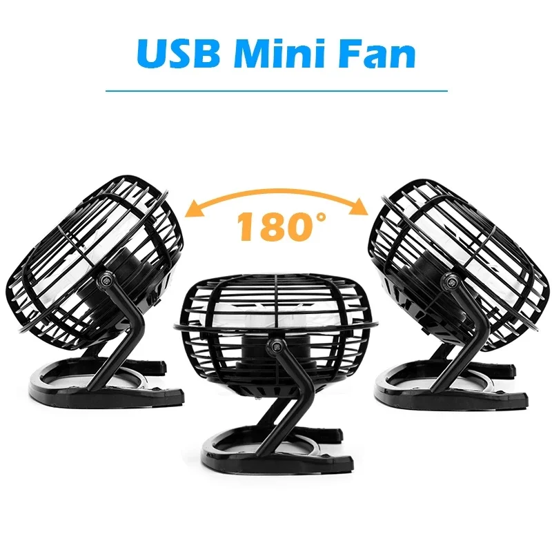 Cooling Fan Mini Fan Mini Exhaust Fan Summer Portable USB 180 Degree Rotatable