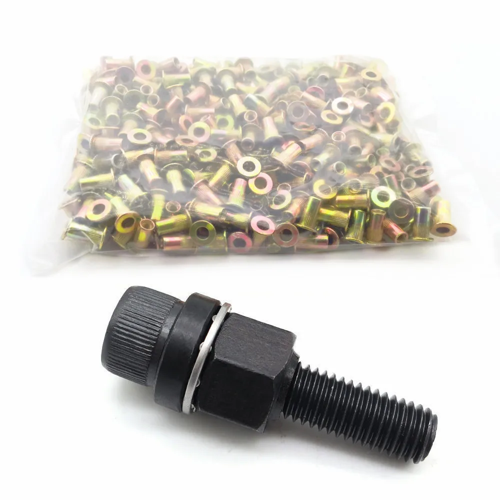 Rivet Nut Tool Rivet Gun Rivet Nut and Tool Hand Riveter Inserts Metal License Plate Rivet Threads Cars Nut Gun Head Simple Installation Manual