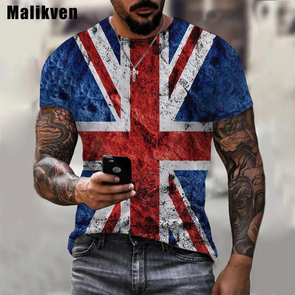 Unisex Casual British Flag 3D Printed Tshirt O-Neck Short Sleeve Plus Size T -shirt U.K. National Flag Printed Men T Shirt AliExpress