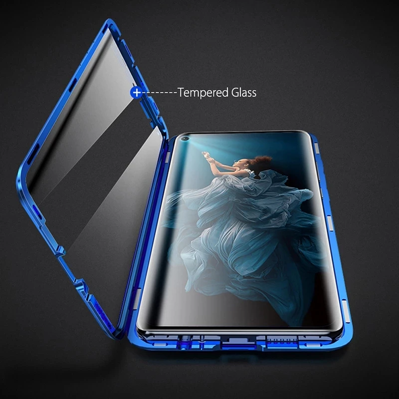 iphone 11 Pro Max cover case 360 ° מלא כיסוי ספיחה מגנטי לxiaomi מיל הערה 10 לייט Note10 פרו מקרה מתכת פגוש כפול-צדדי זכוכית Funda Coque iphone 11 Pro Max  lifeproof case