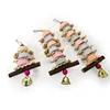 Parrot Calcium Supplementation and Bite Supplies, Bird Toy Grinding Stone Bite String, Straw Corn Skin Toy Apple Branch Bite 2