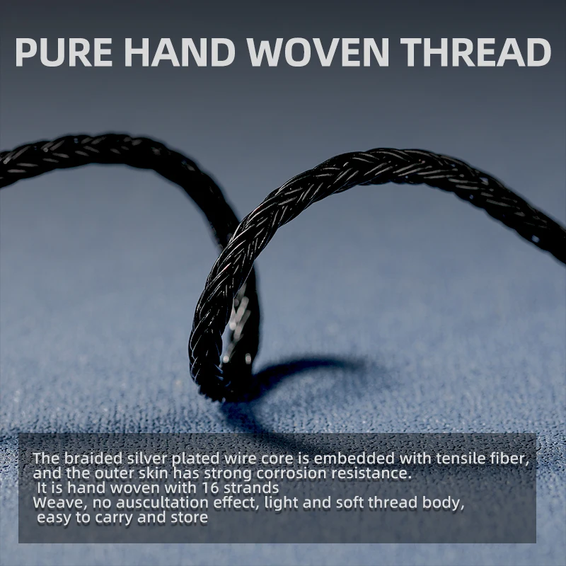 ND D2 sixteen-strand earphone silver-plated wire 3.5 fever grade 2.5 balance wire 4.4diy wire 2pin0.75 upgrade wire