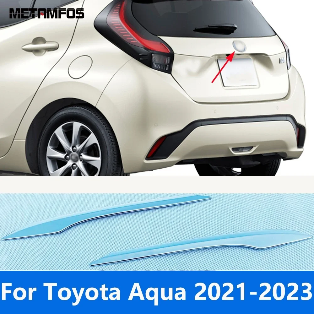 

Аксессуары для Toyota Aqua 2021 2022 2023, хромированная задняя верхняя крышка багажника, крышка багажника, задняя дверь, молдинг, отделка, Стайлинг автомобиля