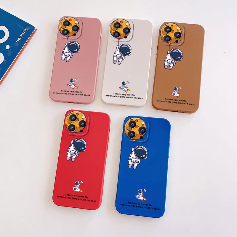

Роскошный чехол для телефона с изображением астронавта для iPhone 14 13 12 11 Pro Max 7 8 Plus X Xs XR Max