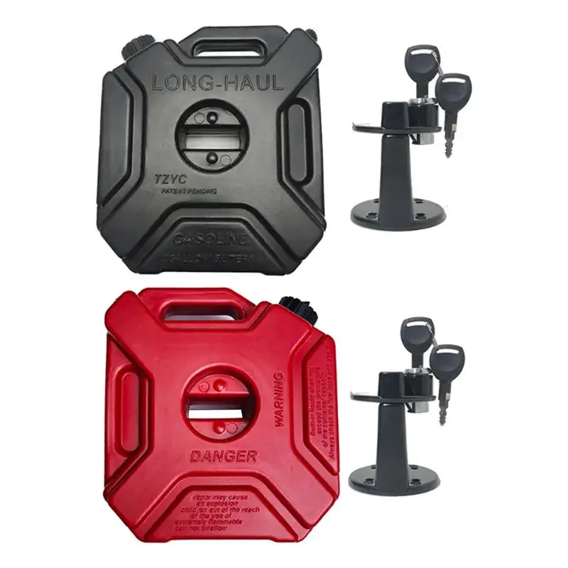 

5L Oil Storage Cans With Lock lightweight Motorcycle Oil Container Spare Backup Tanks Tight Sealing Sturdy Car Accessory For SUV