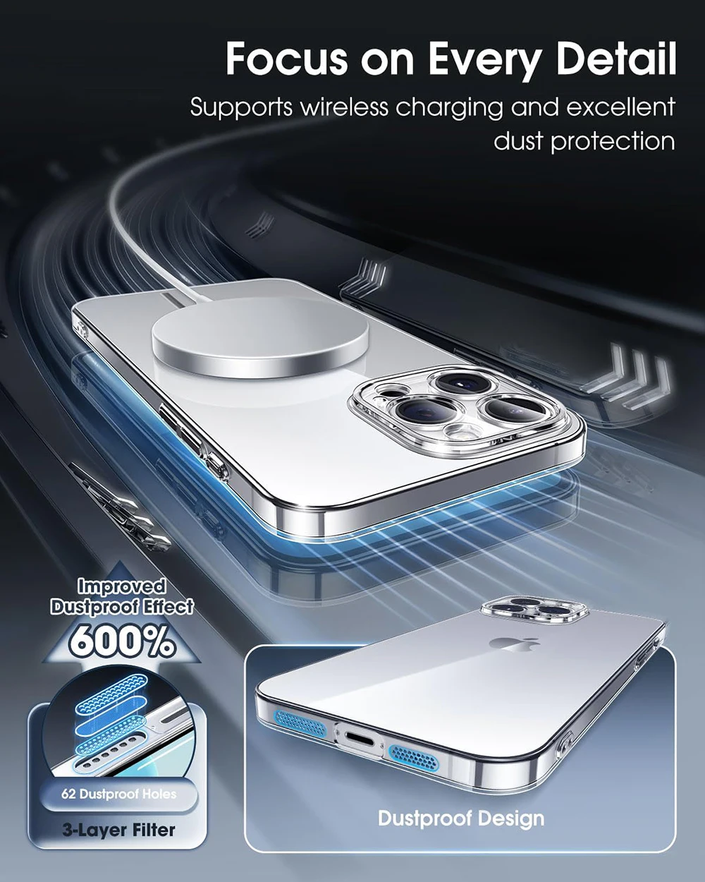 Luxury Transparent Ultra Thin Crystal Phone Case - Hard Back Cover, Slim Shell Coque