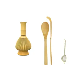Eco - Friendly Resin Matcha Whisk Set with Holder - Perfect (Yellow 5Pcs - Set)