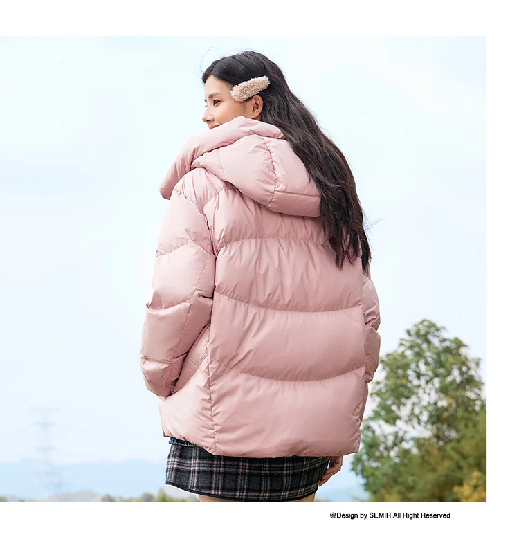 Down Jacket Women Mid-Length Waterproof and Warm Winter Oversize Hooded Versatile Coat