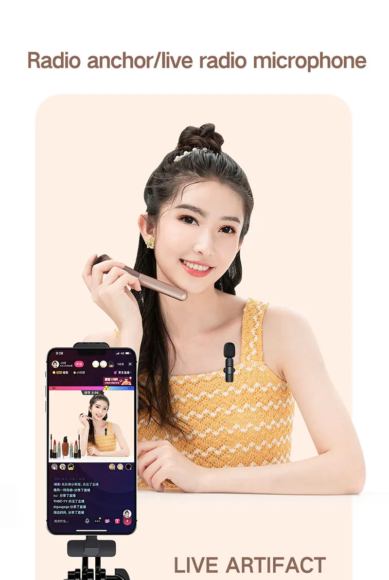 Wireless Microphone Lapel Mic Karaoke Mini Professional Gamer Dj