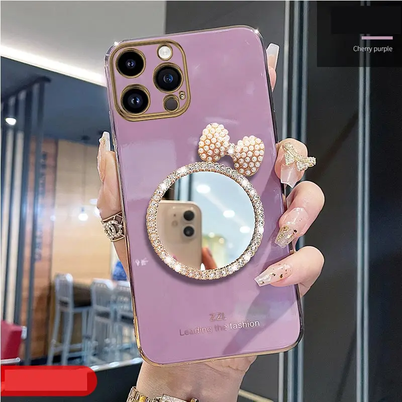 LCHDA Custodia Luxus Per IPhone X/ XS: Cover Piena Di Strass Cristallo Con Proteggi Schermo, Regalo Per Donna - 4