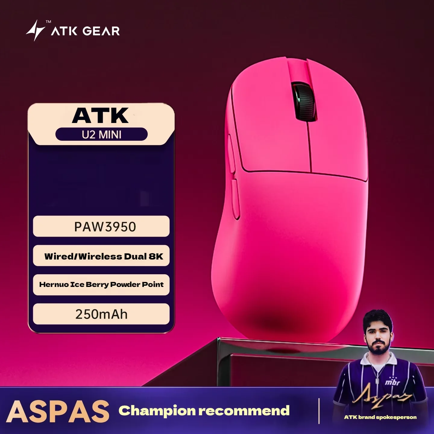 ATK U2 Wireless Gaming Mouse Blazing Sky Series U2 Pro Max Ultra