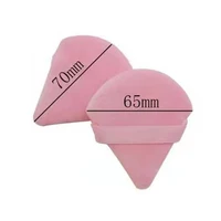 Customize Logo Reusable Microfib Cotton Makeup Triangular Remover Pads Loose Powder Puff Fan-shaped Makeup Beauty Tool on Tag 2