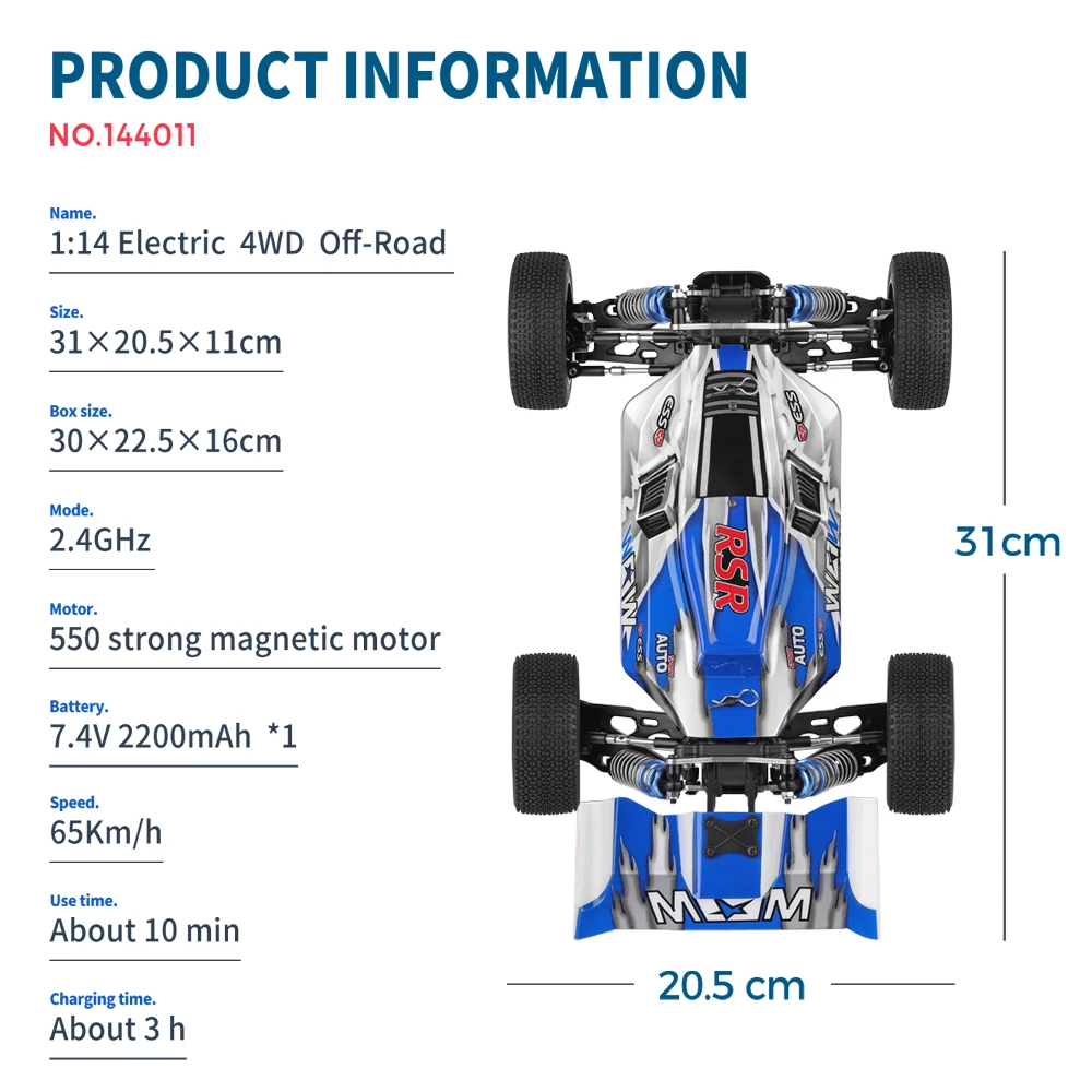 WLtoys 남아용 RC카 144011 4WD LED 장난감, 리모컨 드리프트 오프로드 게임 레이싱 모델, 어린이 선물, 144001 업그레이드 스타일, 신제품