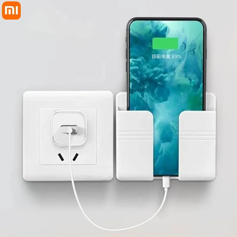 Xiaomi Mijia Punch Free Wall Mounted Home Storage Box Organizer TV Remote Control Mounted Mobile Phone Plug Charging Holder - Xiaomi for Smart home