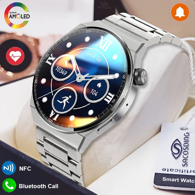 Huawei-reloj inteligente Xiaomi GT3 Pro para hombre, SmartWatch resistente  al agua IP68 con llamadas, Bluetooth y control del ritmo cardíaco, Pantalla  AMOLED 390X390 HD, 2023 - AliExpress