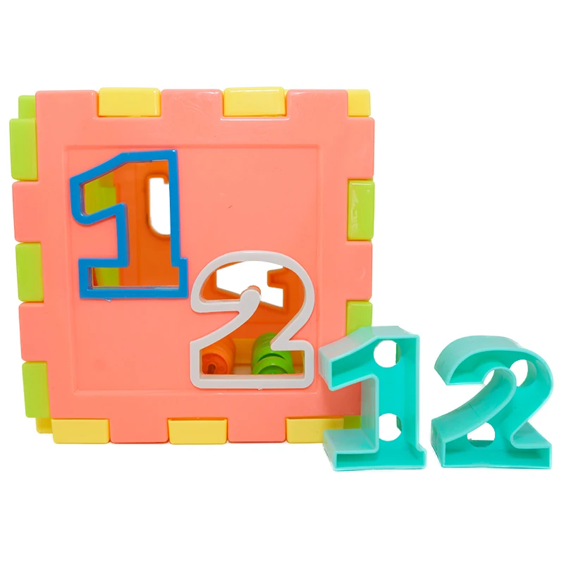 Baby Early Educational Box Toddler Shape Geometry Matching Number Counting Building Blocks Sorting Kids Cube Toy Clock Abacus educational toys