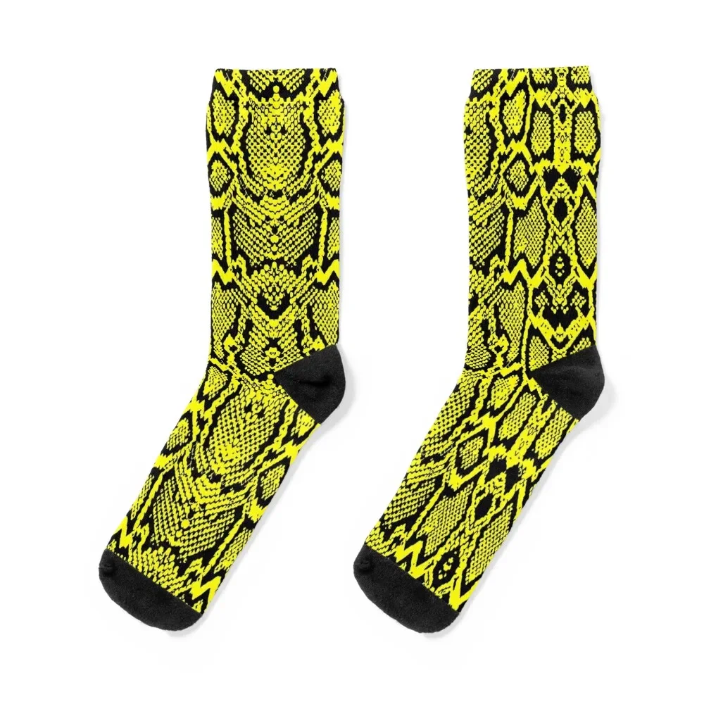 Yellow Snake Skin Socks heated Heating sock Man Socks Women's