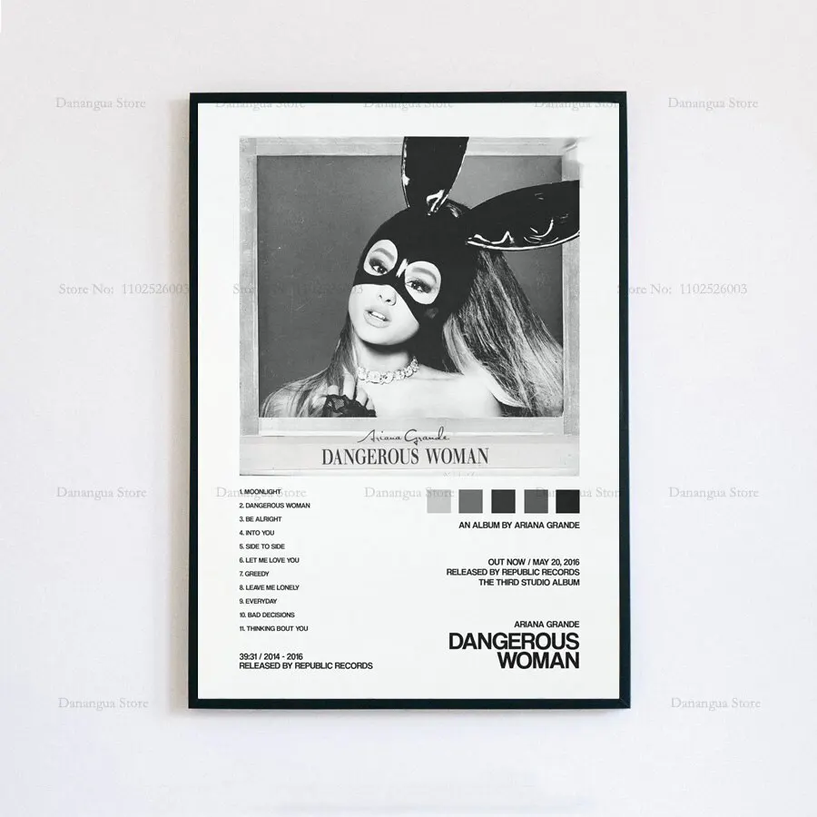 Ariana Grande 'Grak U, Próximo' Cartaz de arte de capa de álbum - Impressão  de decoração de parede de casa - AliExpress, image size:900x900
