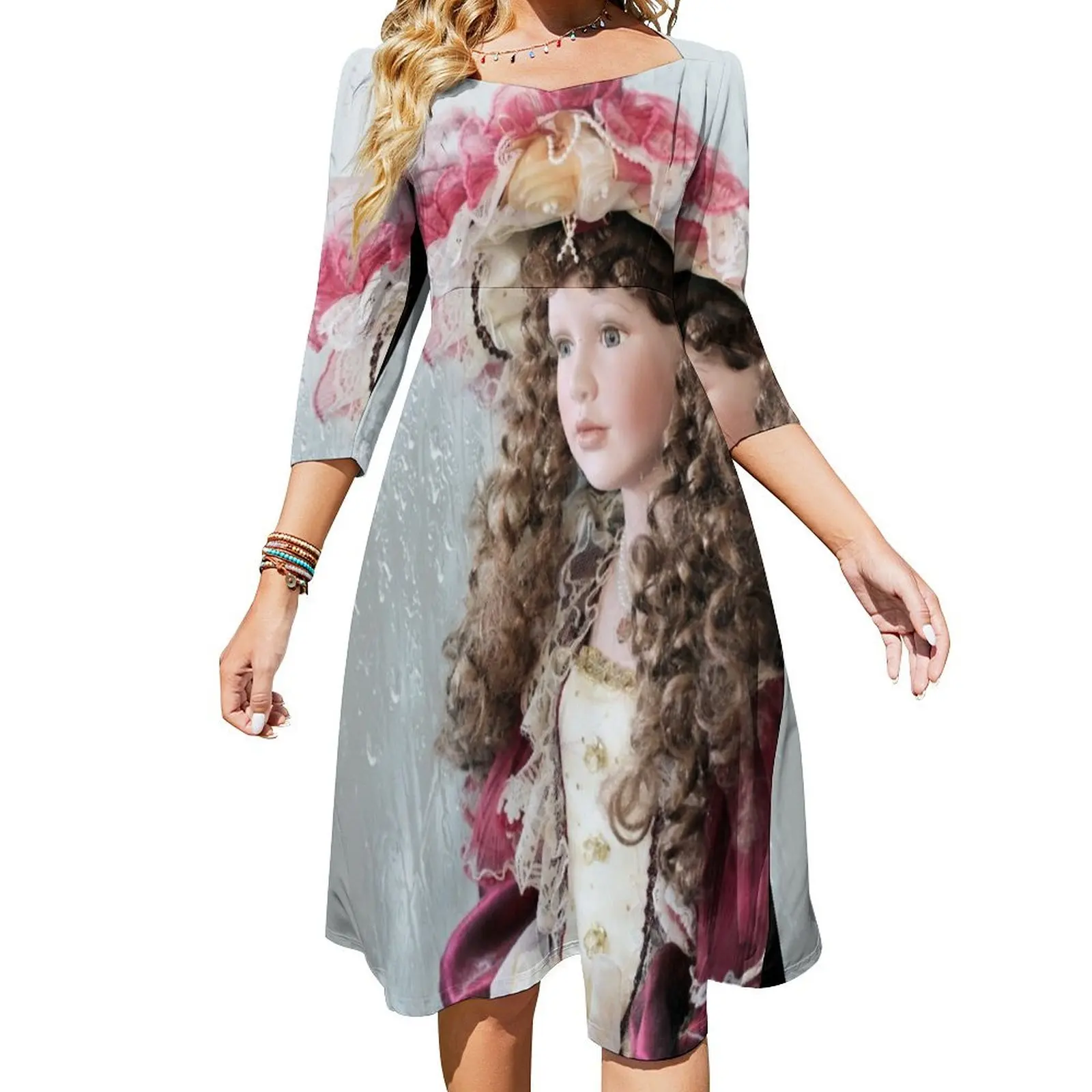 

Женское винтажное платье Pretty doll, расклешенное летнее платье, модель 01, 2024