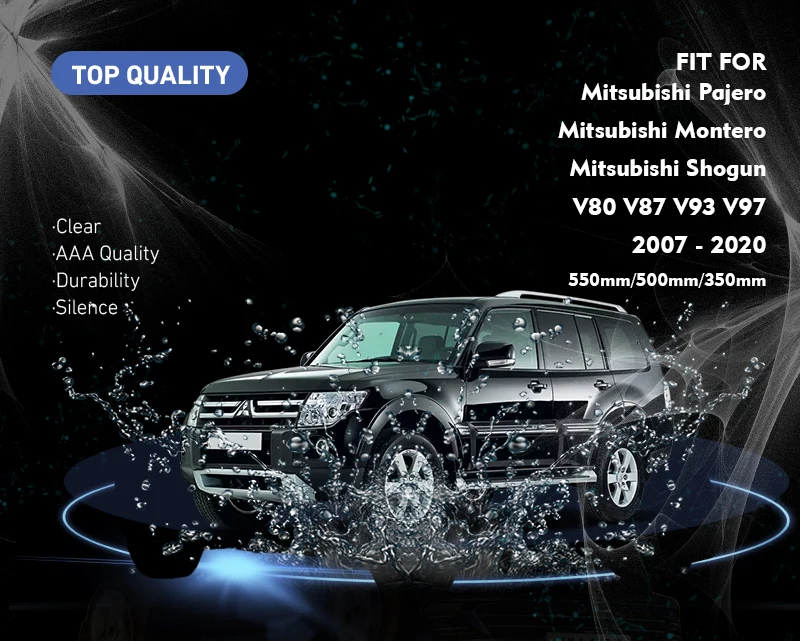 Wischerblatt für Mitsubishi Pajero 4 Montero Shogun 2007–2020 V80 V87 V93 V97 vorne hinten Windschutzscheibe Windschutzscheibe Fensterzubehör – Detail 1