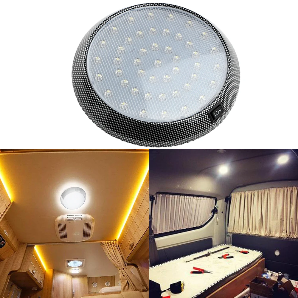 12v Caravan Rv Ceiling Roof Car Reading Dome Light Led Interior Lamp