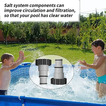 1/2/3/4/5ชิ้นที่ยึดท่อสระว่ายน้ำสำหรับการเชื่อมต่อแบบเกลียวของปั๊มท่ออะแดปเตอร์เหนือพื้นดินตัวกรองสระว่ายน้ำ 2