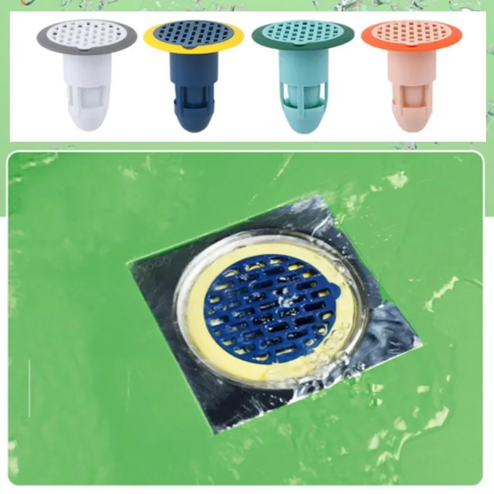 Bath Shower Floor Strainer Cover Plug Trap Silicone Anti-Odor Sink Bathroom Water Drain Filter Insect- Prevention Deodorant