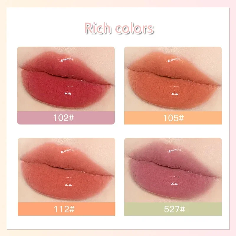 Cute Chubby Mushroom Lip Gloss Red Lips Tint Creamy Jelly Lip Glaze Matte Liquid Lipstick Mud Waterproof Lasting Makeup Cosmetic lip gloss lip makeup lip glaze lip tint