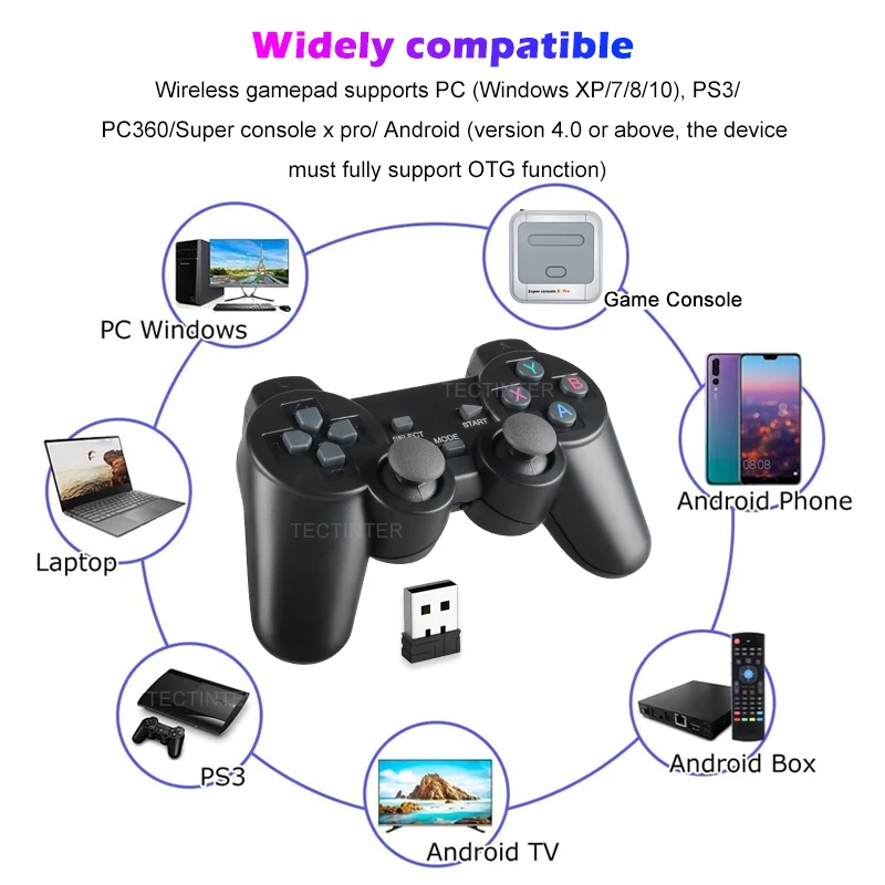2.4G   е, PS3/TV ڽ/ȵ̵ ȭ PC ̽ƽ  ܼ X   Ʈѷ PS3 ׼