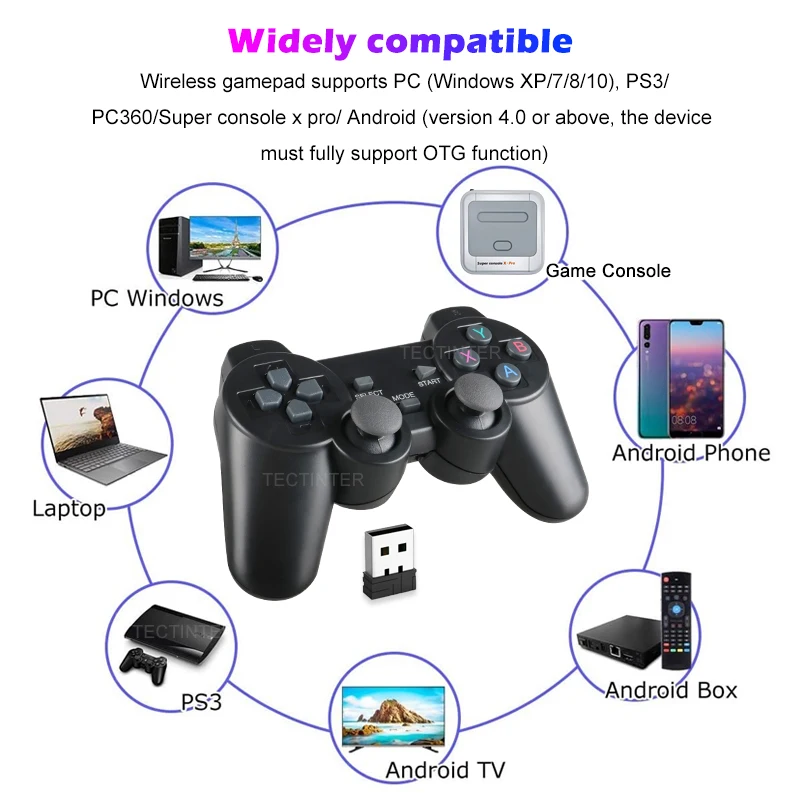 Mando inalámbrico 2,4G para PS3/TV Box/ Android Phone PC, Joystick para  Super Console X Pro, Mando de juego para PS3, accesorios _ - AliExpress  Mobile