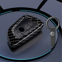 Premium ABS Carbon Fiber Car Key Case Cover Protector Shell (Black set)