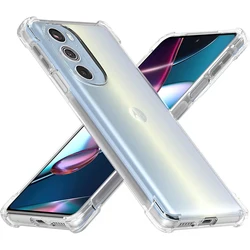 Durable Clear Shock-Absorption Case with Reinforced Corners for Motorola Edge Plus (Clear)