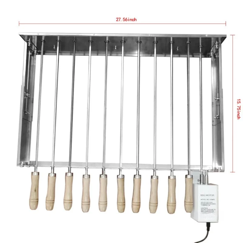 Grillwerkzeug-Set mit lebensmittelechtem Edelstahl-Marshmallow-Grillstab und 5 mm dicken quadratischen Spießen.