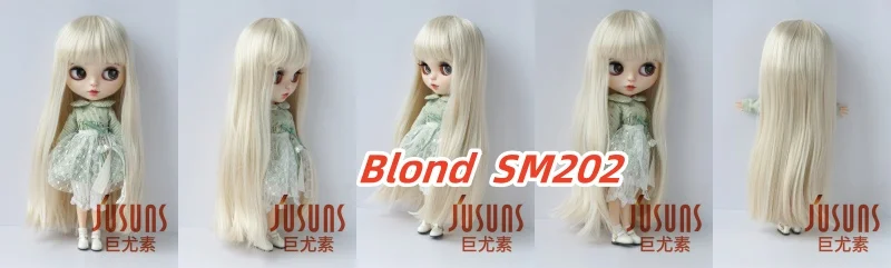 JD056 1/12 1/8 1/6 1/4 1/3 OB11 YOSD MSD SD Blythes Long Straight Hair With Full Bang Doll Wig 18"AG Doll Accessories