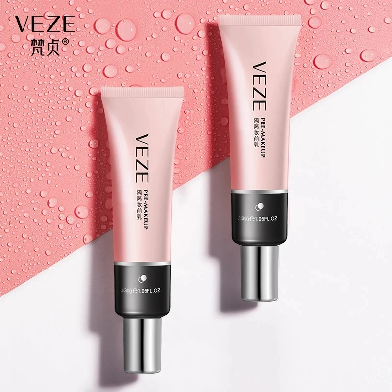 VEZE Primer Makeup Shrinking Pore Primer Smooth Face Brightening Invisible Pore concealer South Makeup Eraser 30ml