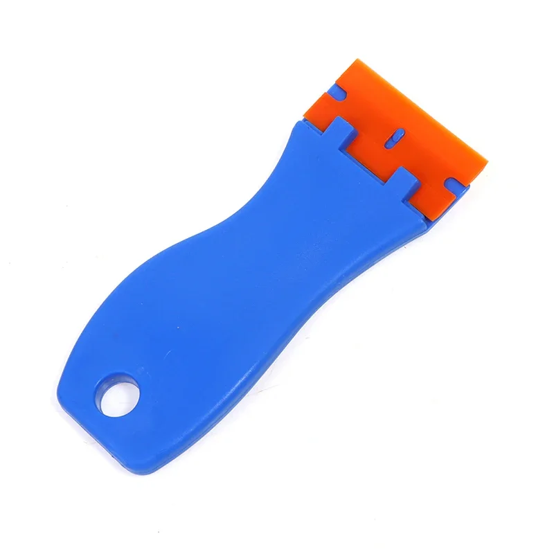 Plastic Razor Scraper with 10pc Double Edged Plastic Blades for Removing Car Labels Stickers Glue Decals Glass Windows Squeegee