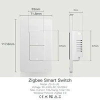 MOES Tuya ZigBee Smart Light Switch US Push Button Wall Switch Work With Alexa Google Home Neutral Wire/No Neutral Wire Required 6