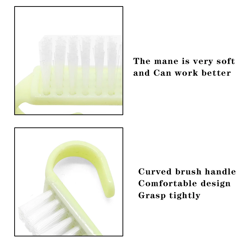 30PCS Multicolor Nail Art Brushes With Angle Handle Grip Plastic Nail Cleaning Brushes Kit For Manicure Pedicure Scrubbing Tools 2