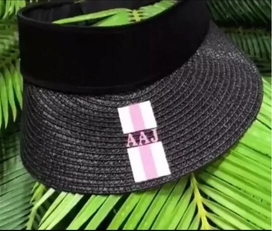 Custom monogrammed Staw Visor 