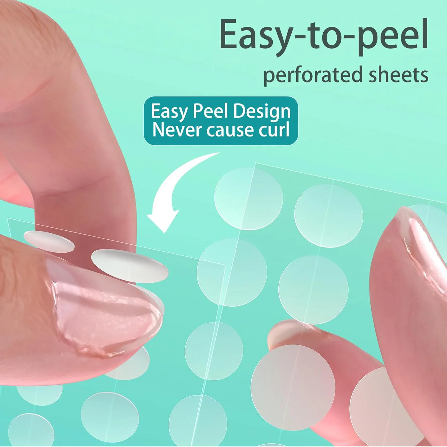 400 قطعة من رقع حب الشباب المستديرة بلون البشرة، غ...