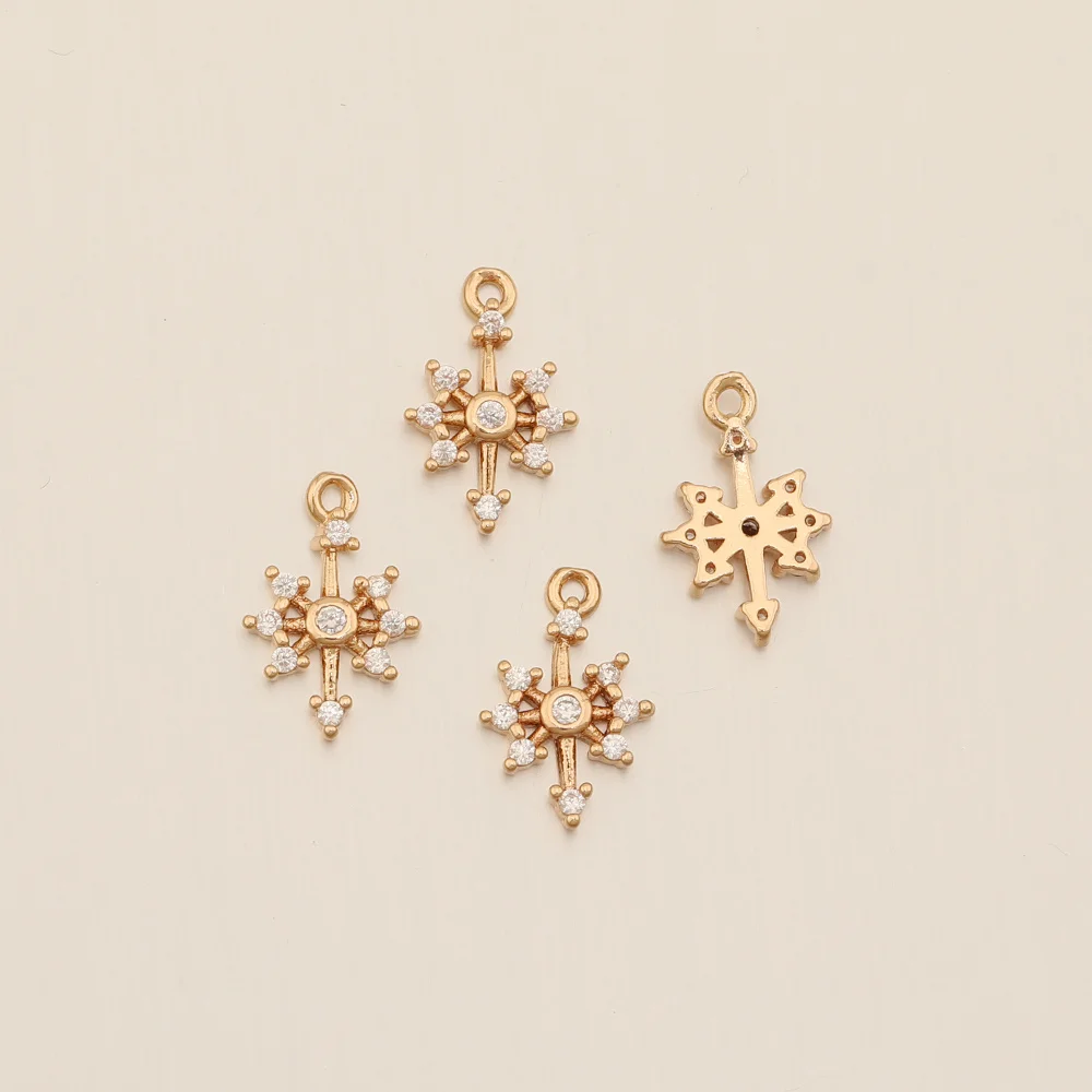 Cordial Design 9*13MM 100Pcs CZ Charms/Flower Shape/Hand Made/DIY Jewelry Parts/Rhinestone Pendant/Jewelry Findings & Components - cordial