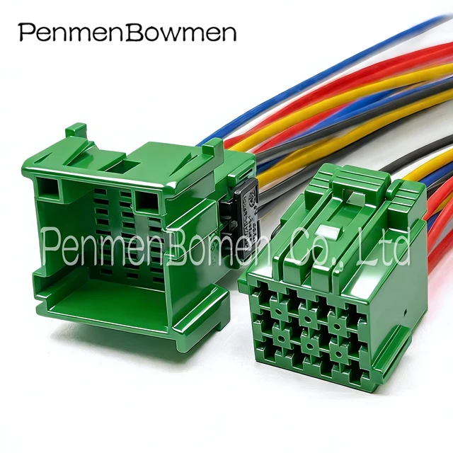 1 ชุด 12 พินเครื่องเล่นซีดีในรถยนต์สายไฟเชื่อมต่อปลั๊กตัวเมียสายไฟ 1-967622-1 1-967627-1 1