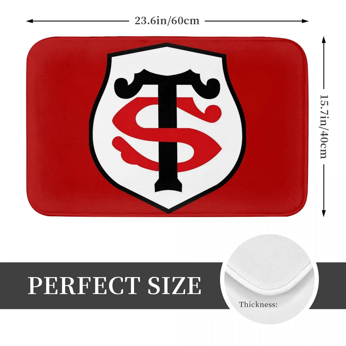 Toulouse Stadium Non-slip Doormat Floor Mat Dust-proo Carpet Rug for Kitchen Entrance Home Bedroom Footpad Mats 2