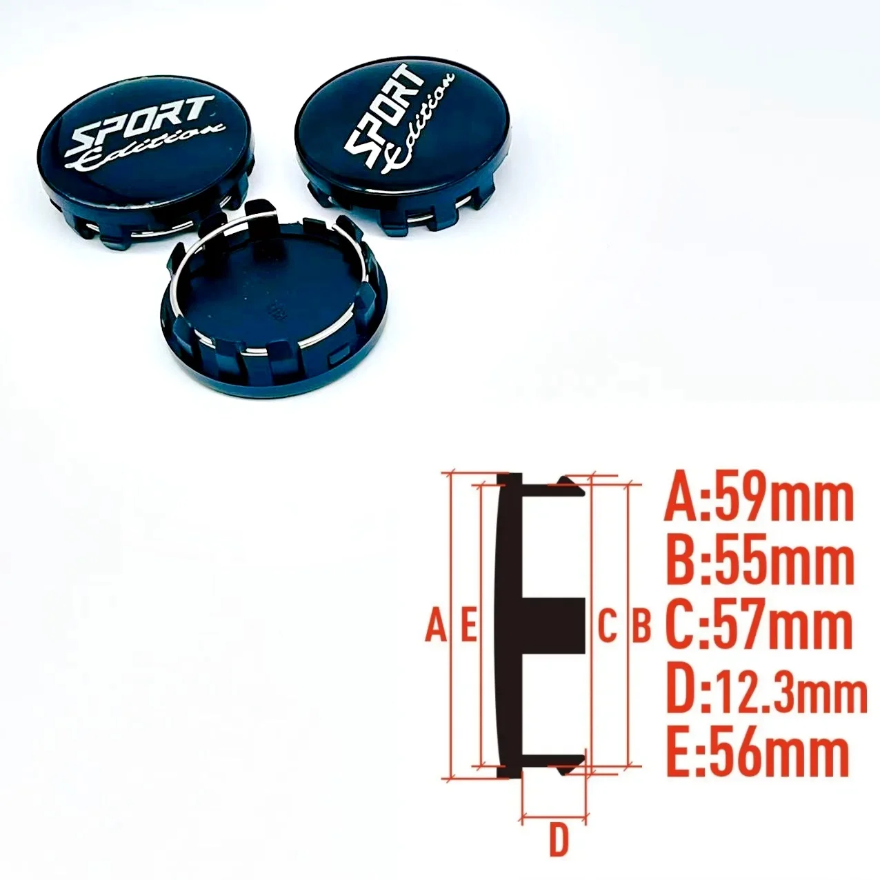 4개 59mm 스포츠 레이싱 로고 엠블럼 자동차 휠 센터 캡 휠 허브 센터 먼지 커버 림 허브캡 자동차 스타일링 액세서리 교체품