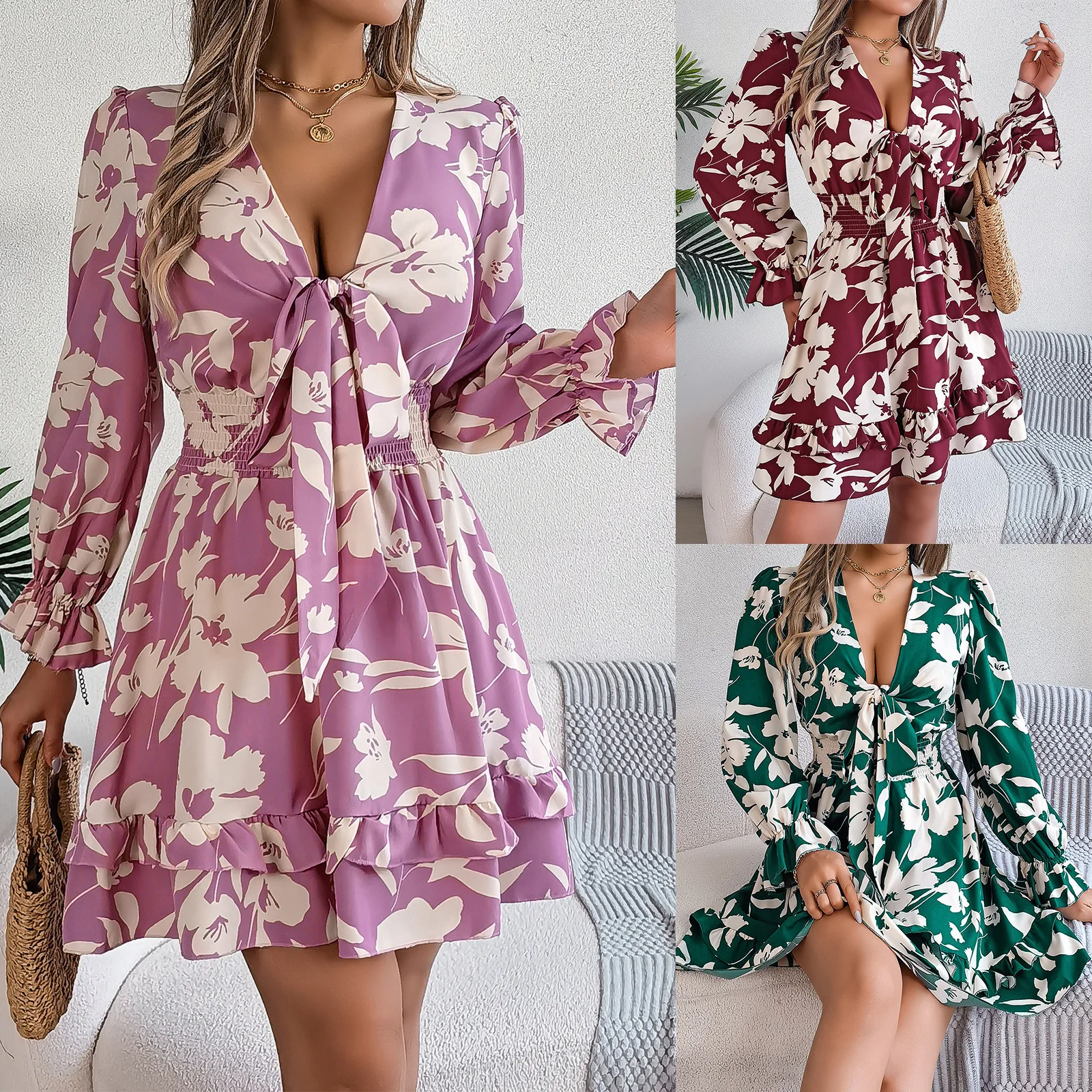 New Pretty French-style  Elegant Summer Women's Long Dress C7945